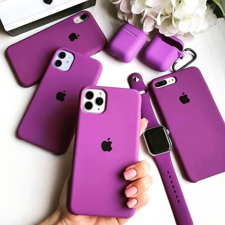 Purple 💜 Silicon Case With Soft Padding