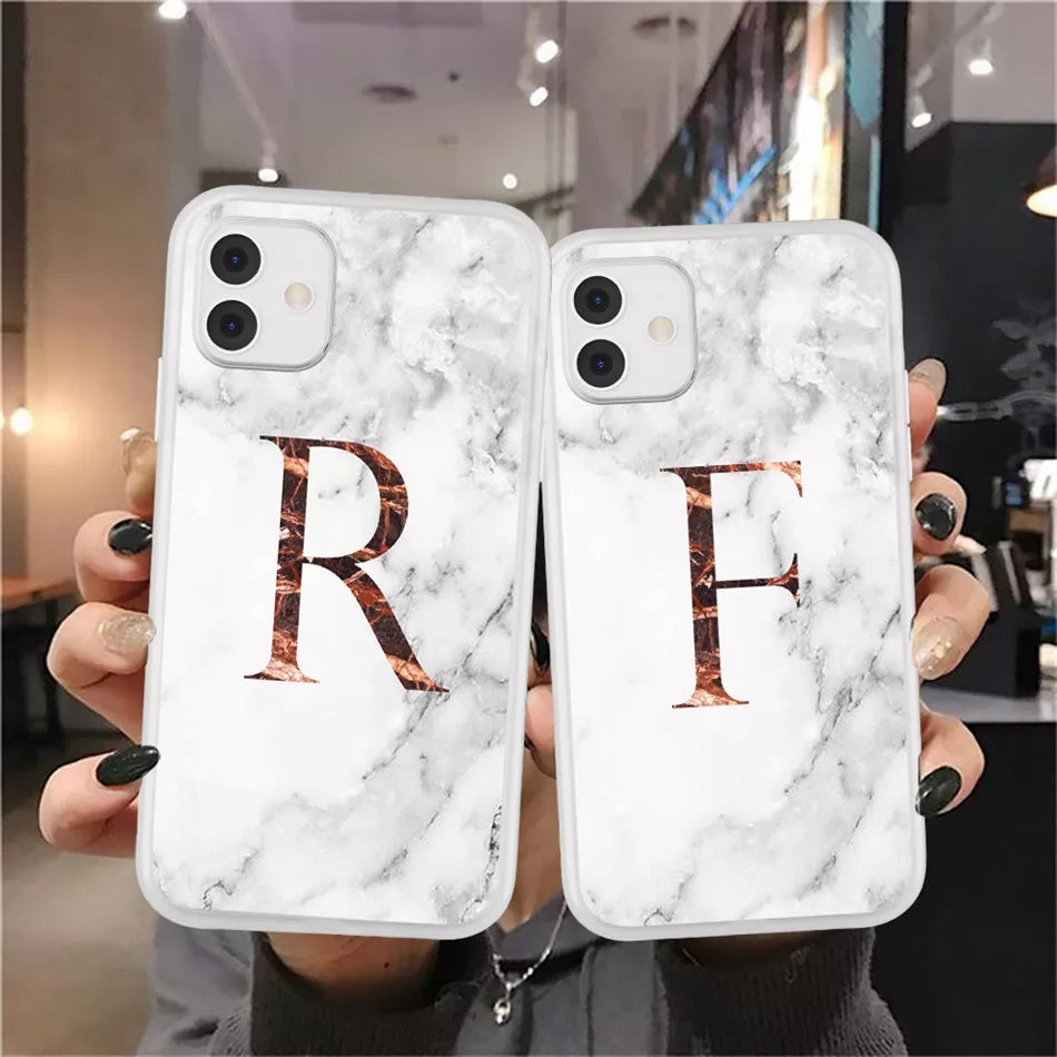 Marble Alphabet Customize Printed Case 🪸