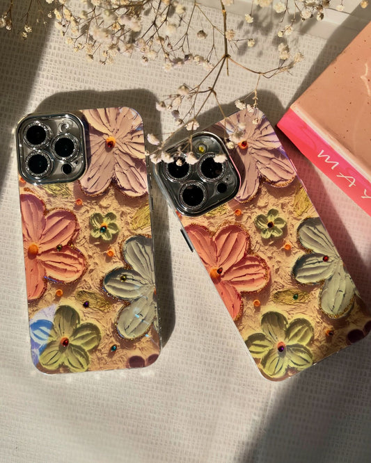 Floral 🍁 IMD Case With Shimmer Lens Covered