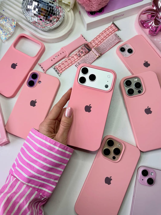 Baby Pink 💗 (Light Pink) Silicon Case With Soft Padding