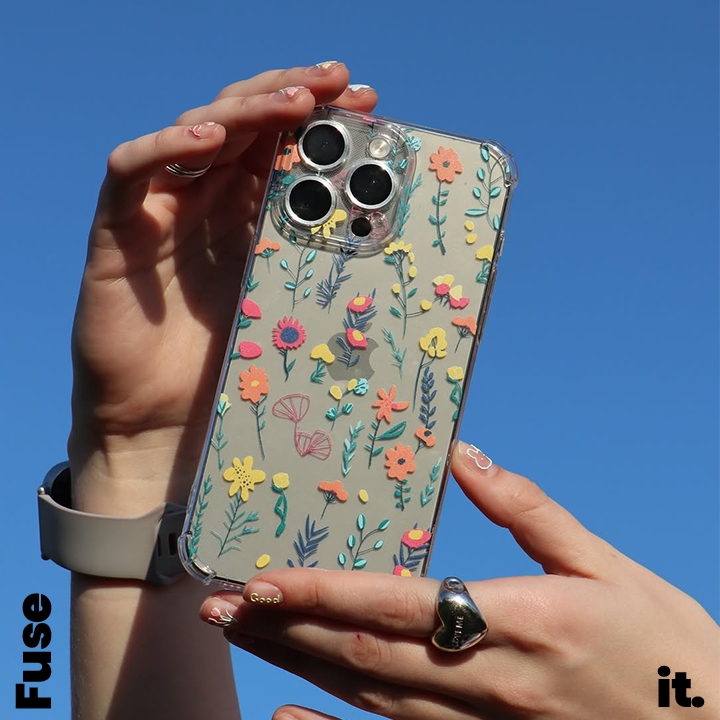 Semi Transparent Floral Customize Case 👻