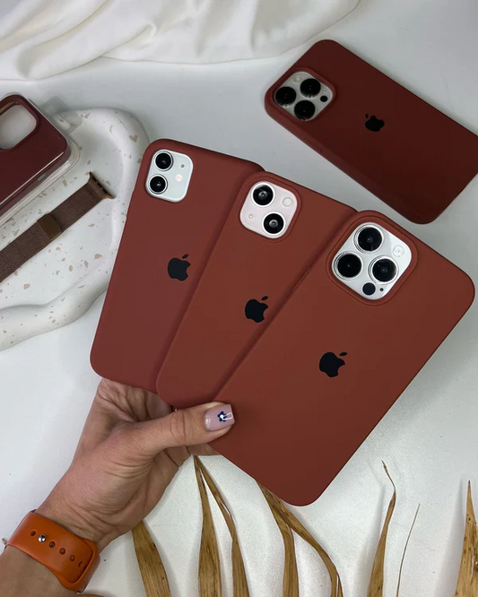 Brown ๐ค Silicon Case With Soft Padding