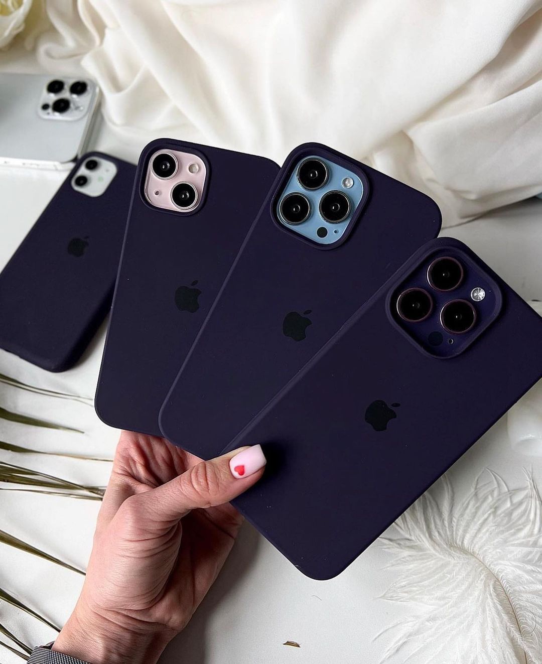 Deep Puple (Dark Purple) 🪸 Silicon Case With Soft Padding