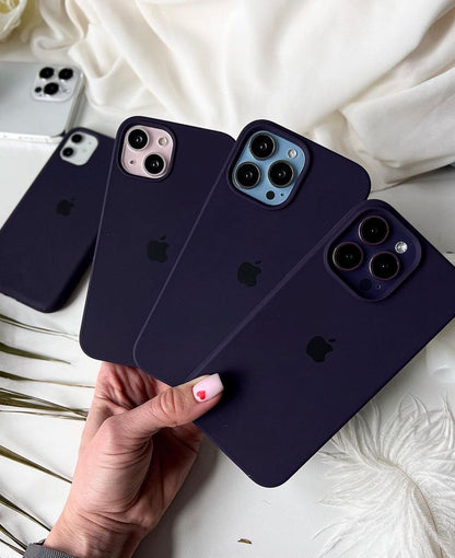 Deep Puple (Dark Purple) 🪸 Silicon Case With Soft Padding