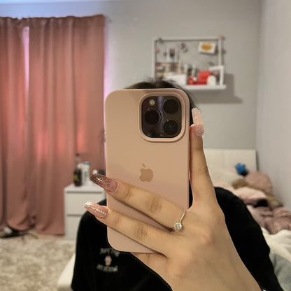 Sand Pink (Nude Pink) Silicon Case With Soft Padding 🎊