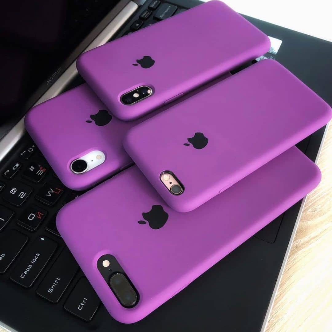 Purple 💜 Silicon Case With Soft Padding