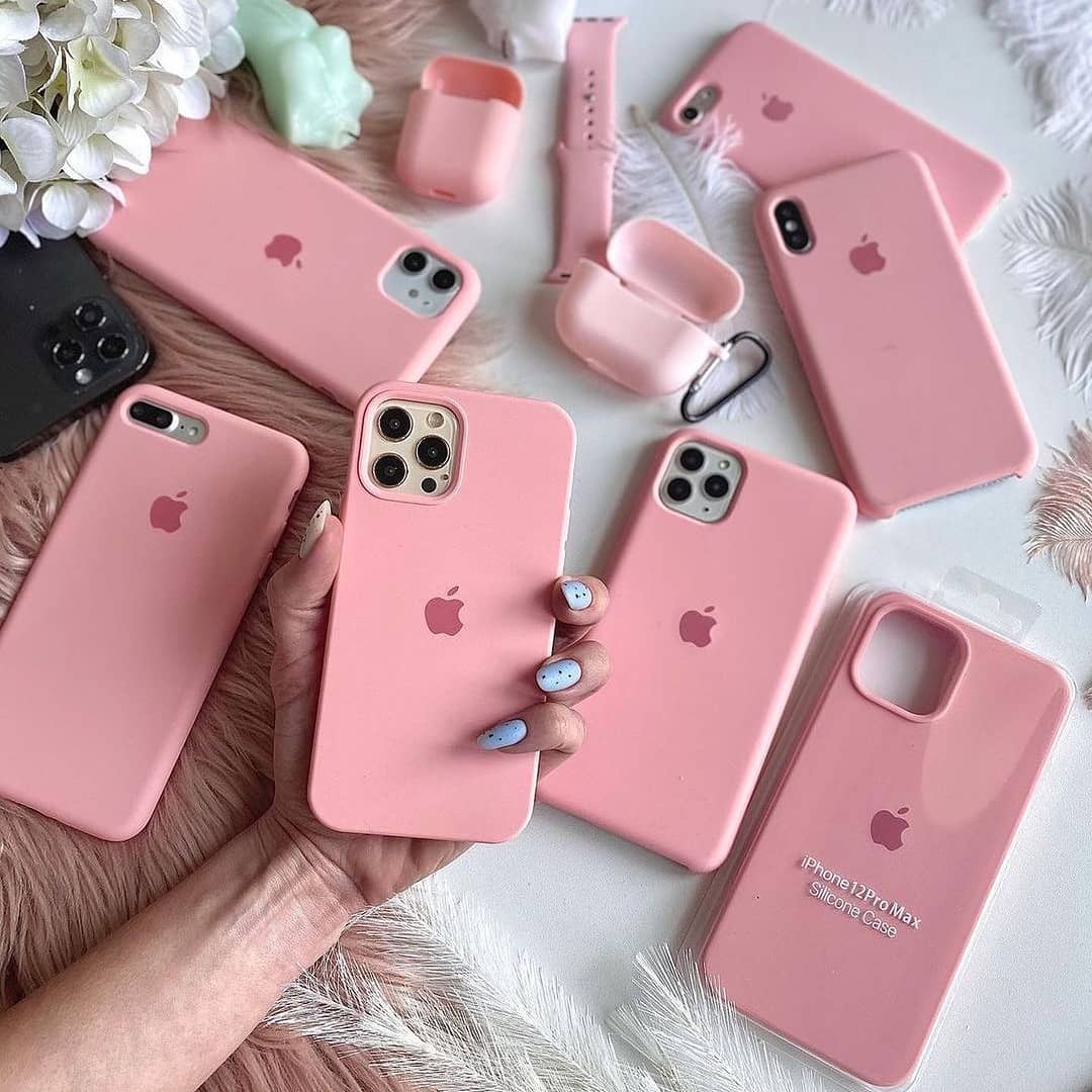 Baby Pink 💗 (Light Pink) Silicon Case With Soft Padding