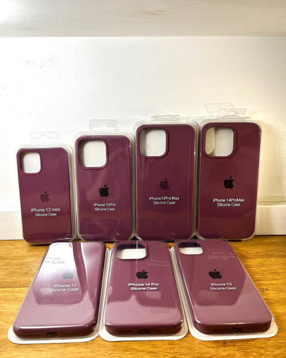 Plum Wine 🍷 (Dark Maroon) Silicon Case With Soft Padding