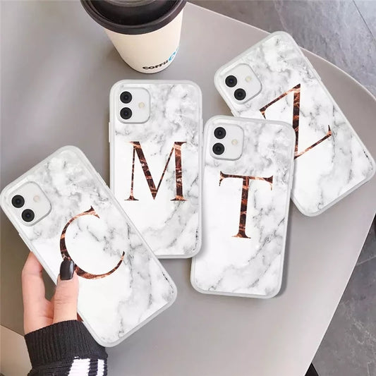 Marble Alphabet Customize Printed Case 🪸