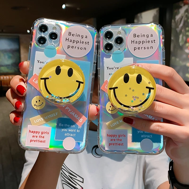 Smile Transparent Custumize Case With Smile Pop💥