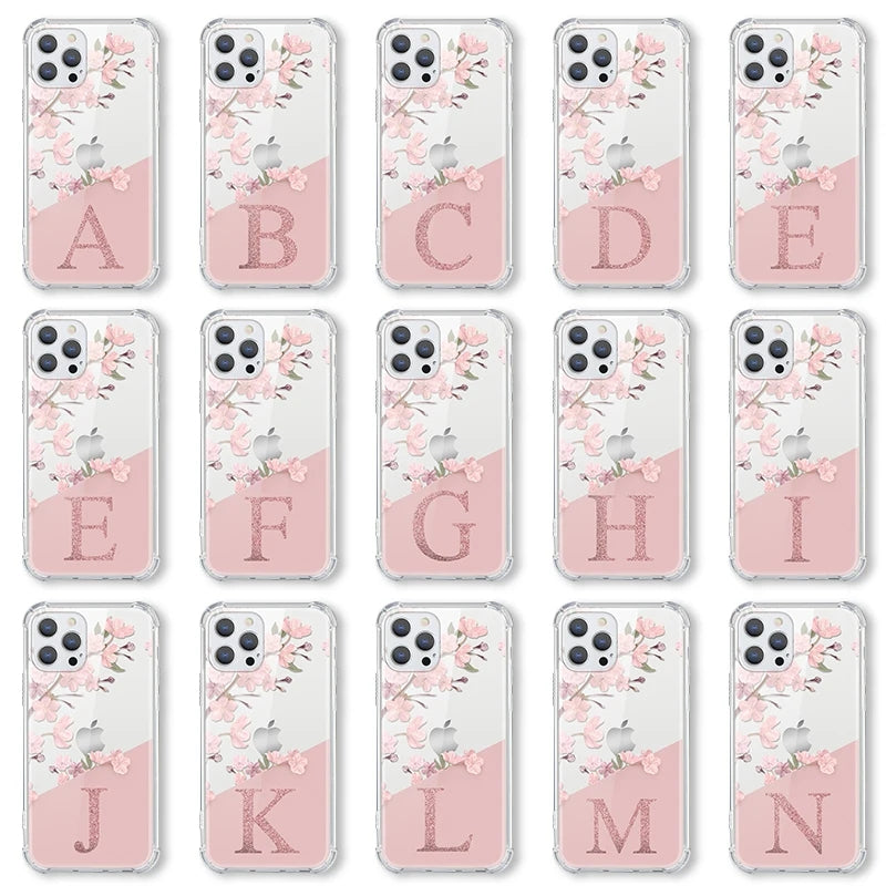 Letter Transparent Customize Printed Case👻