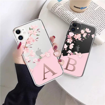 Letter Transparent Customize Printed Case👻