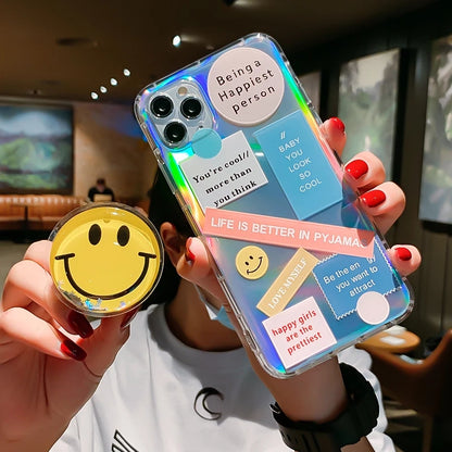 Smile Transparent Custumize Case With Smile Pop💥