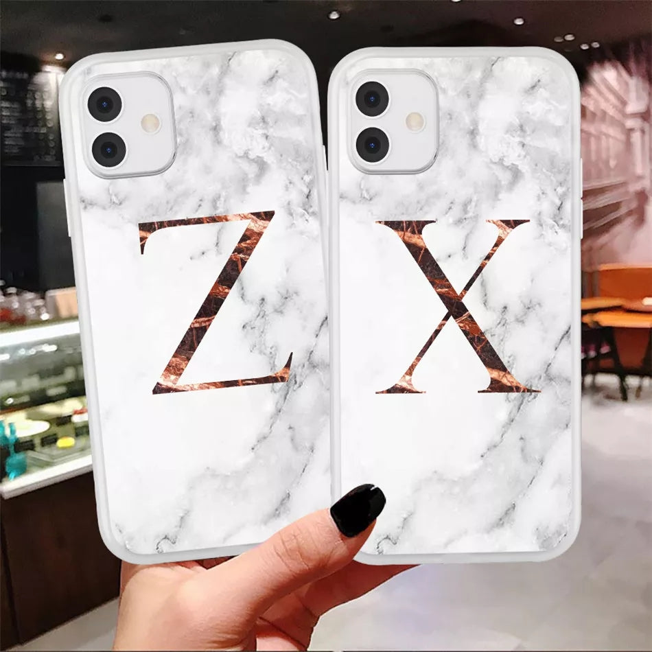 Marble Alphabet Customize Printed Case 🪸