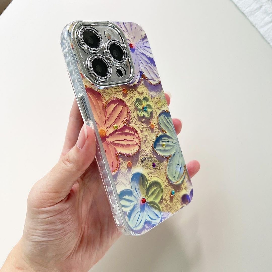 Floral 🍁 IMD Case With Shimmer Lens Covered
