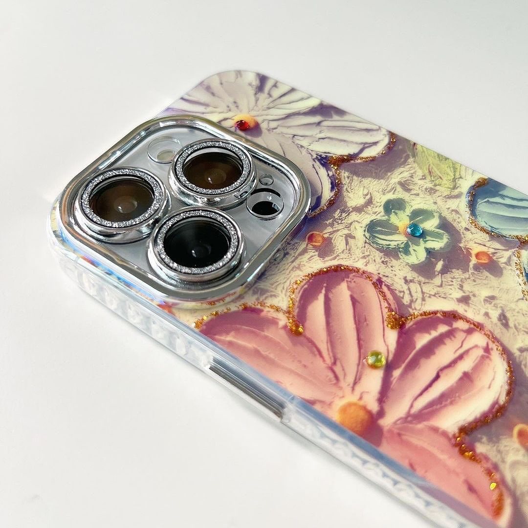 Floral 🍁 IMD Case With Shimmer Lens Covered