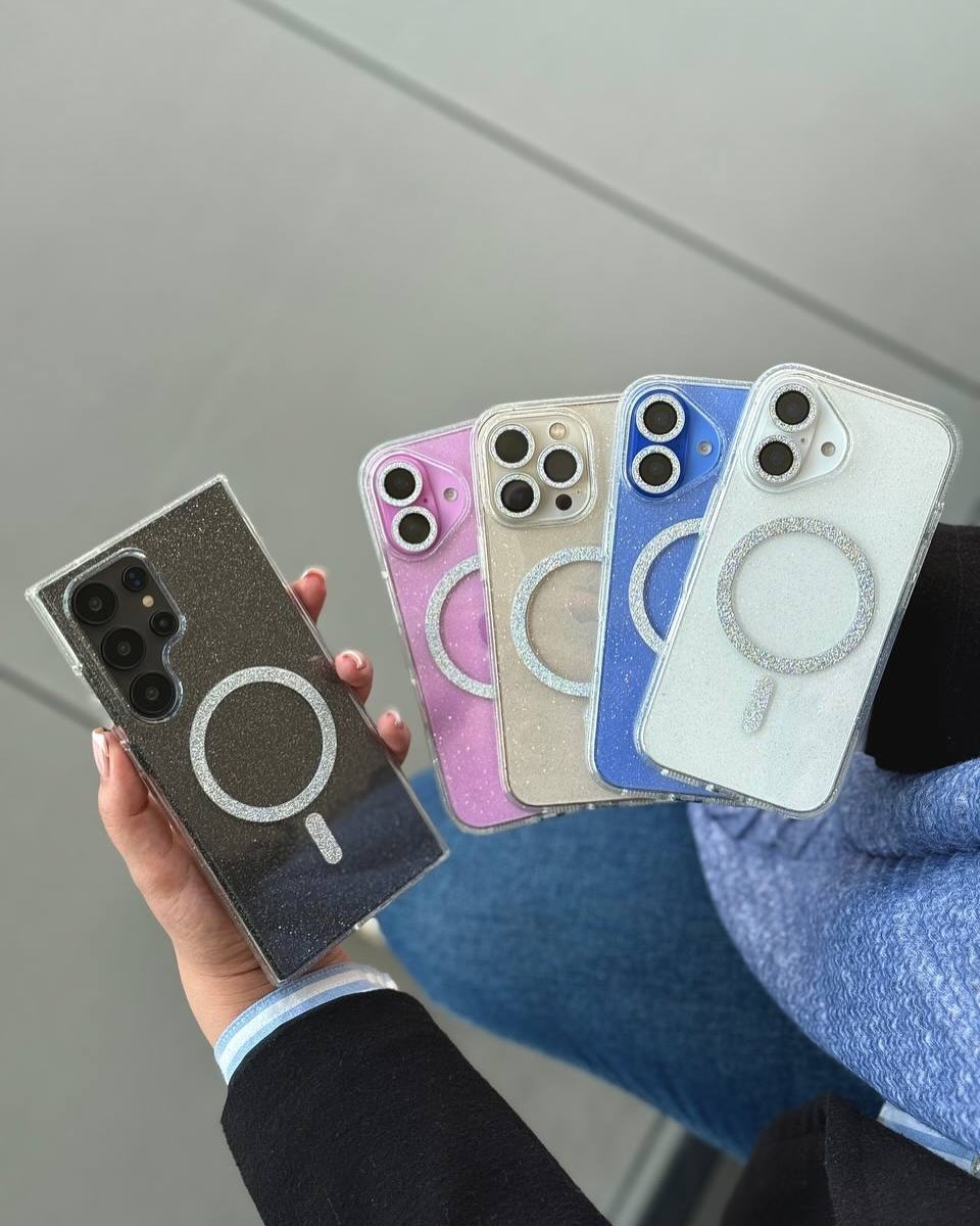 Glitter Shimmer Magsafe Transparent Case 🪸