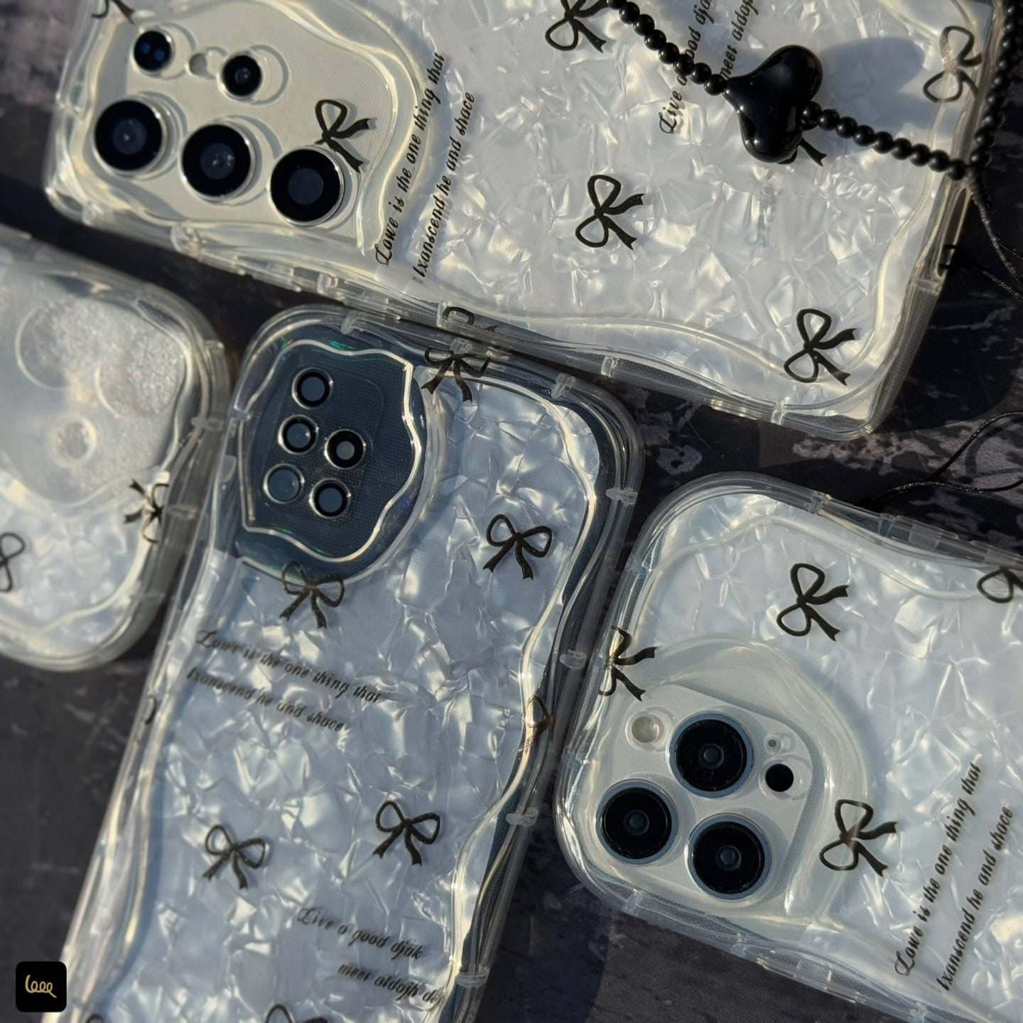 Black Bow Case With Charm 🪢