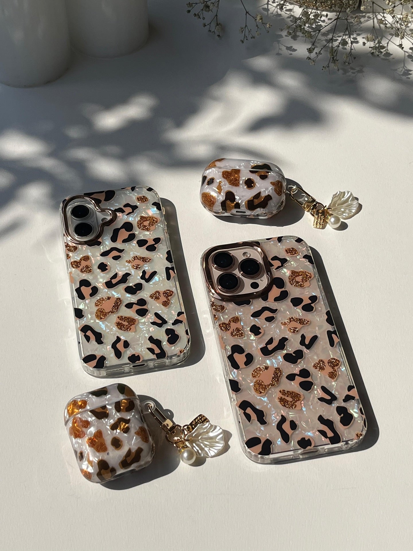 Cheetah 🐆 Gradient Laser Marble Shine Case