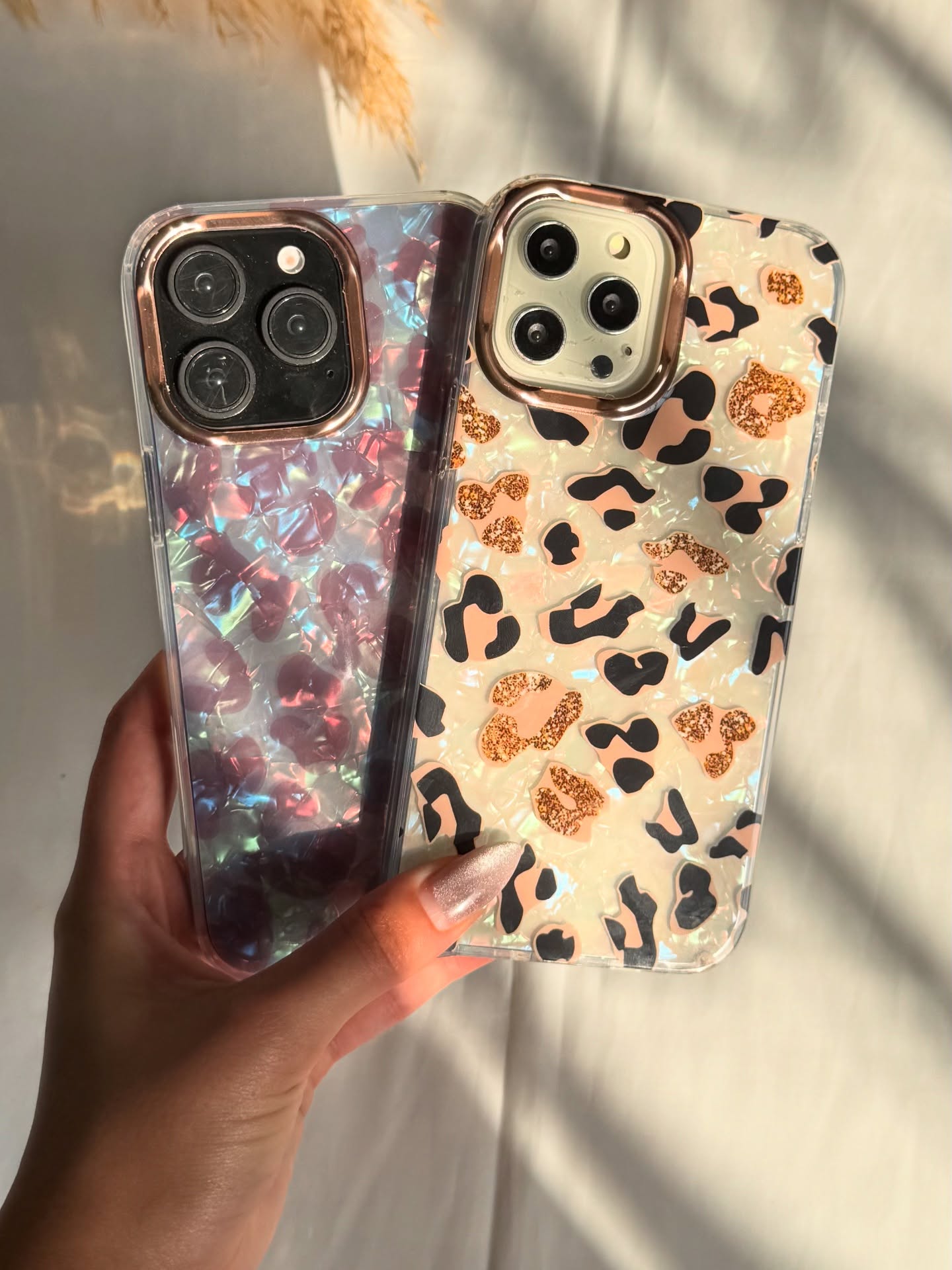 Cheetah 🐆 Gradient Laser Marble Shine Case