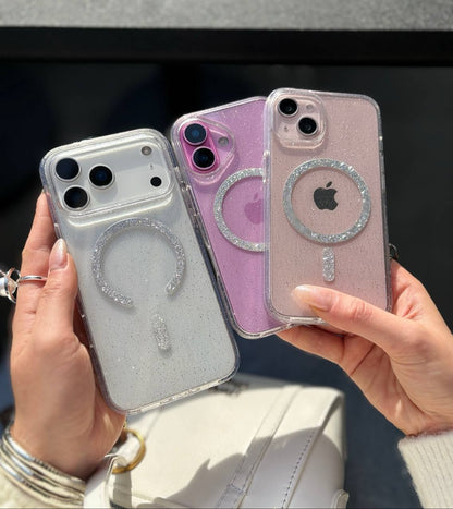 Glitter Shimmer Magsafe Transparent Case 🪸