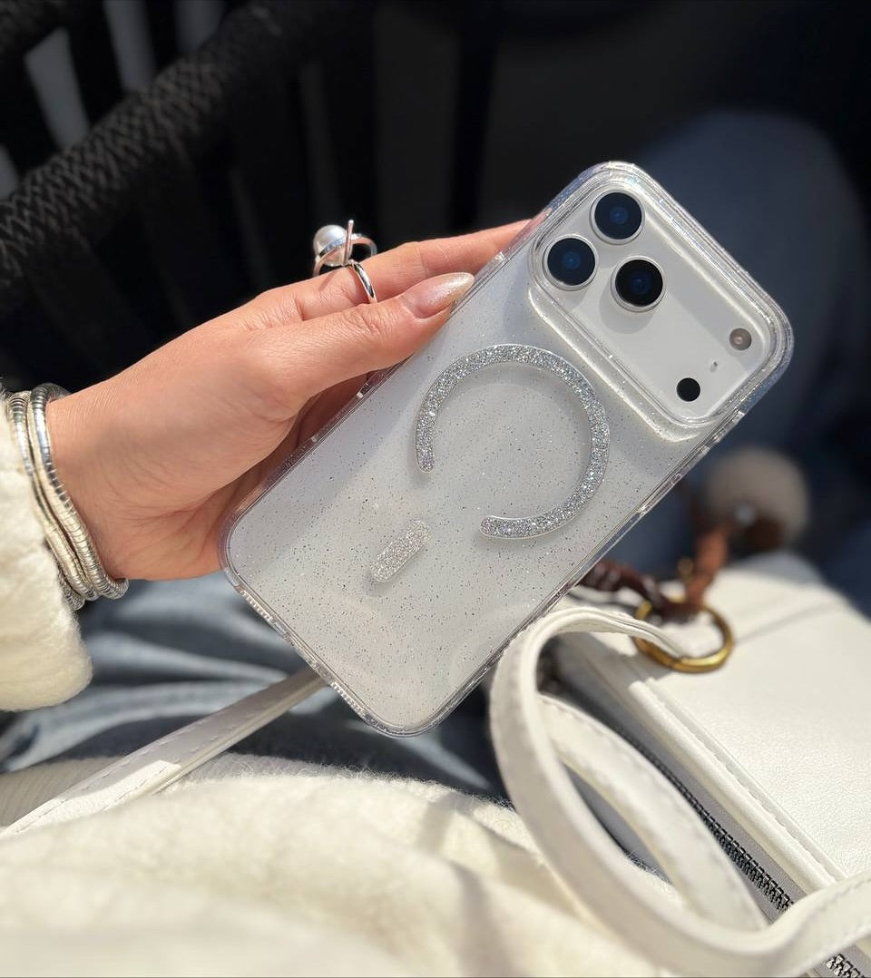 Glitter Shimmer Magsafe Transparent Case 🪸