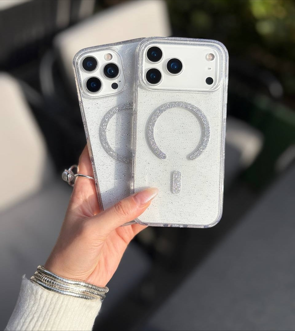 Glitter Shimmer Magsafe Transparent Case 🪸