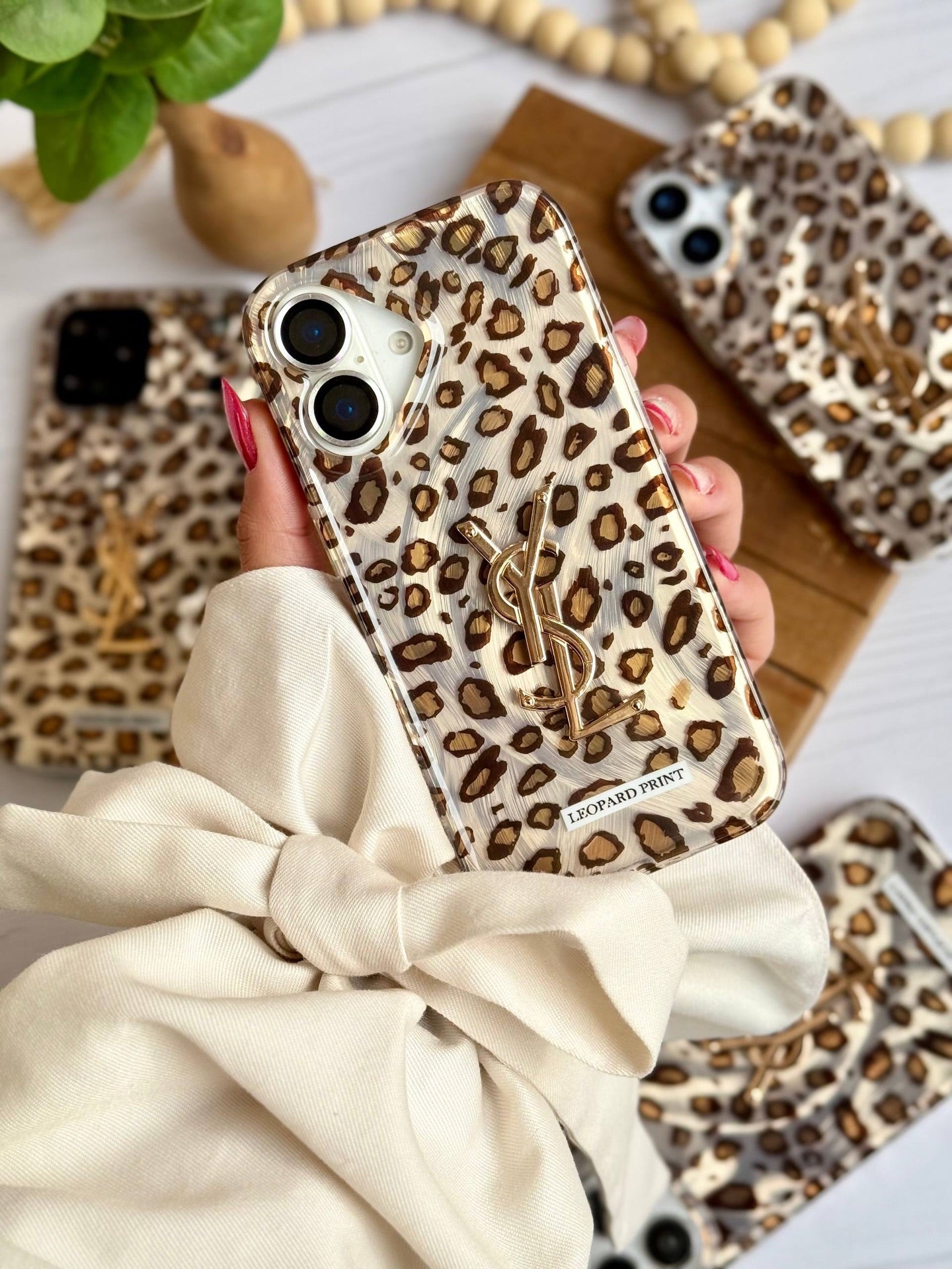 New YSL Branded Leopard Print Case 💥