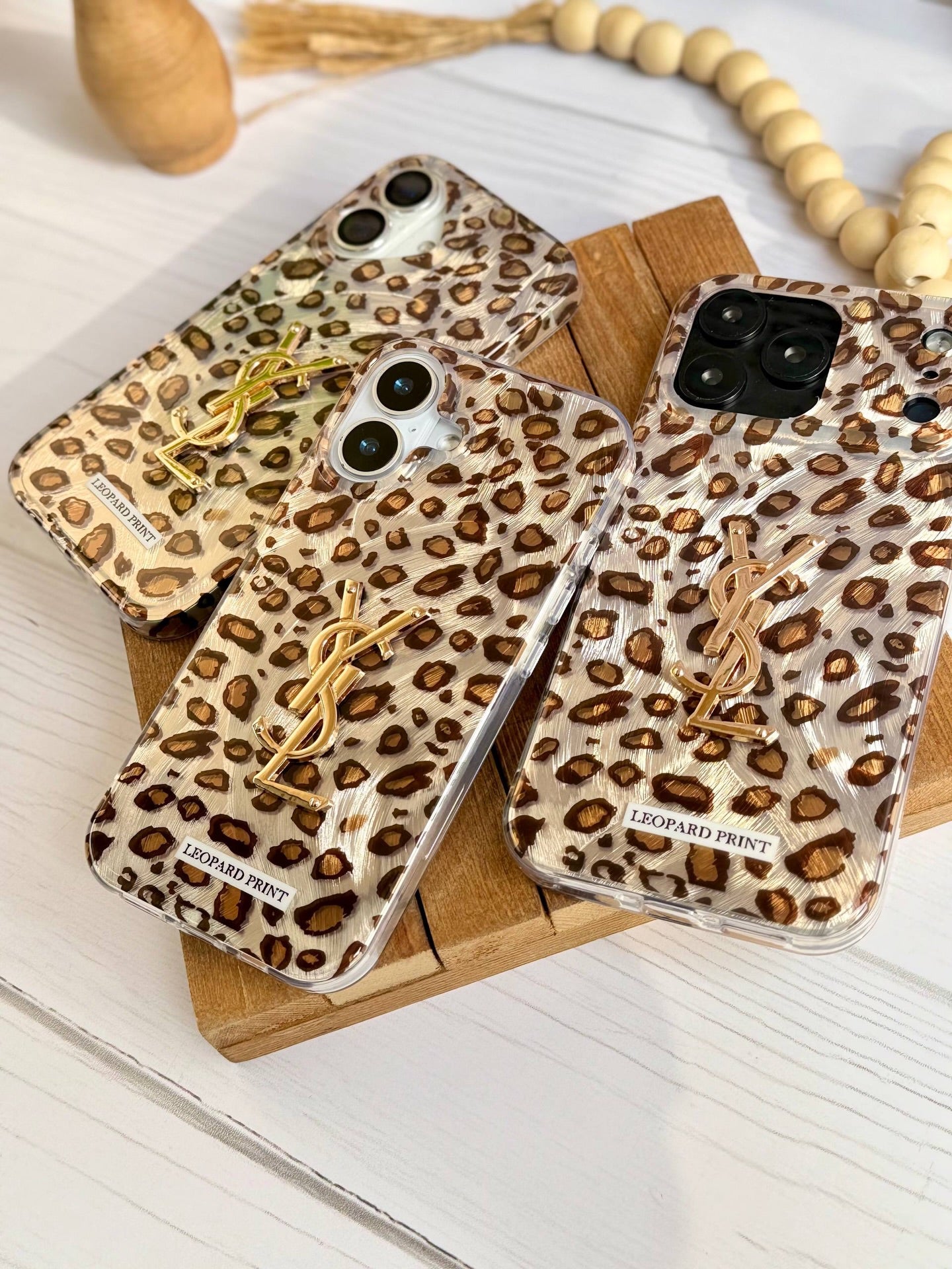 New YSL Branded Leopard Print Case 💥