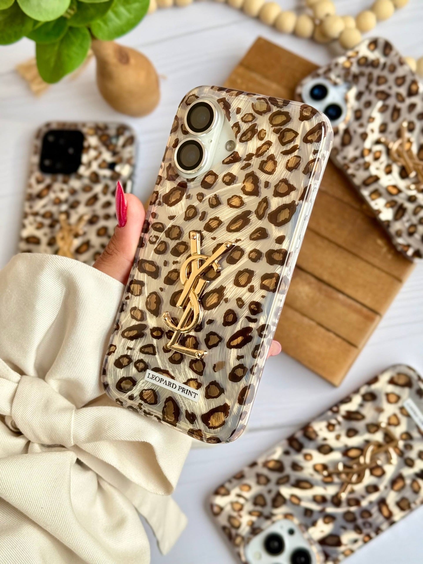 New YSL Branded Leopard Print Case 💥