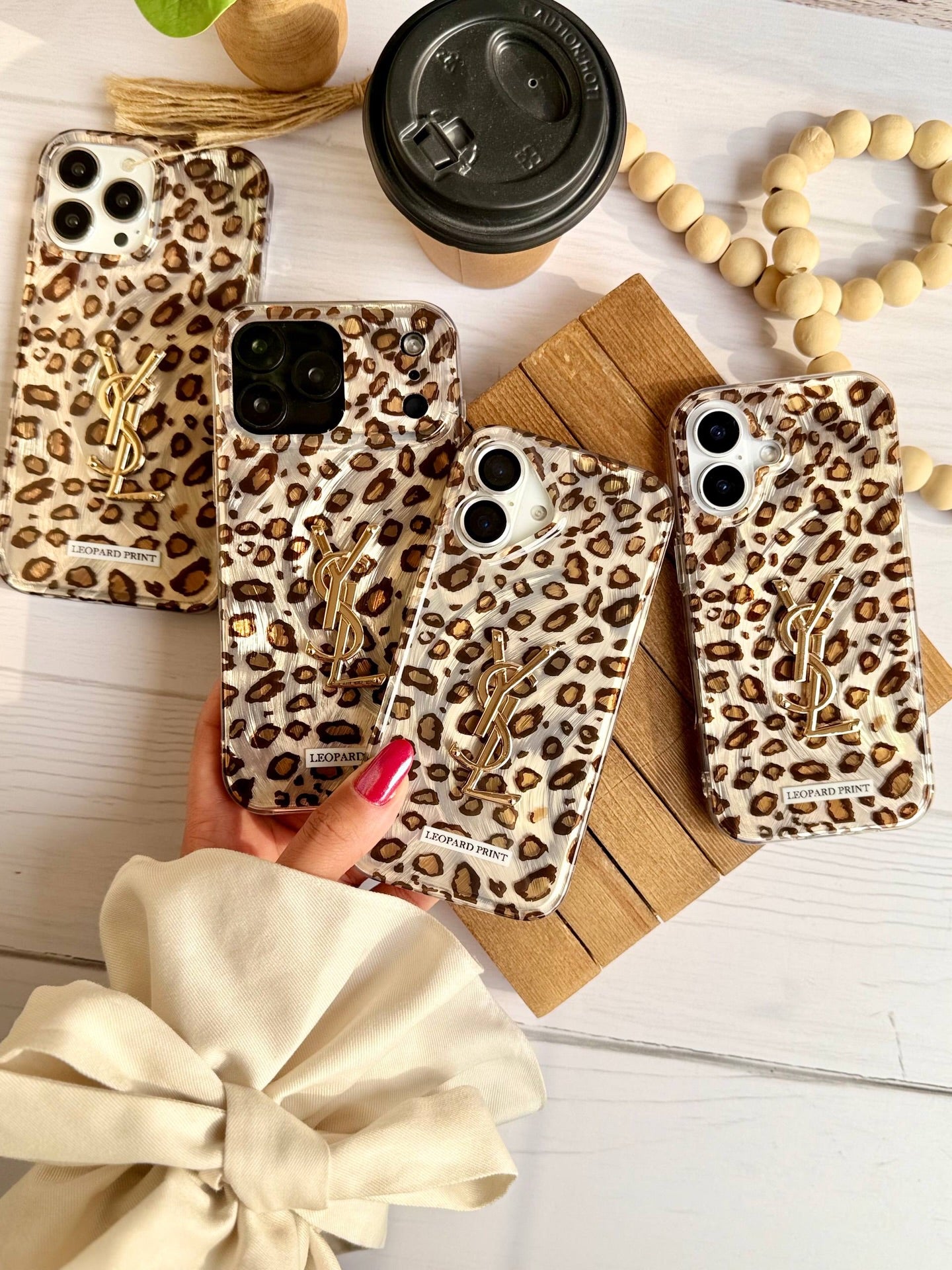 New YSL Branded Leopard Print Case 💥