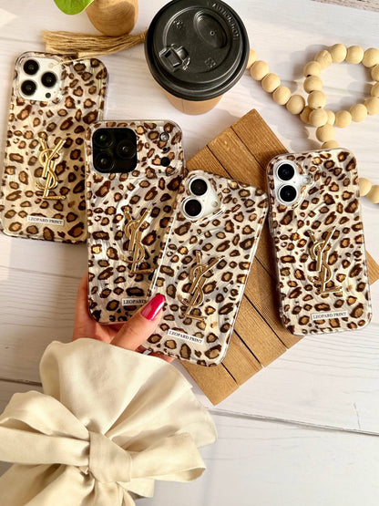 New YSL Branded Leopard Print Case 💥