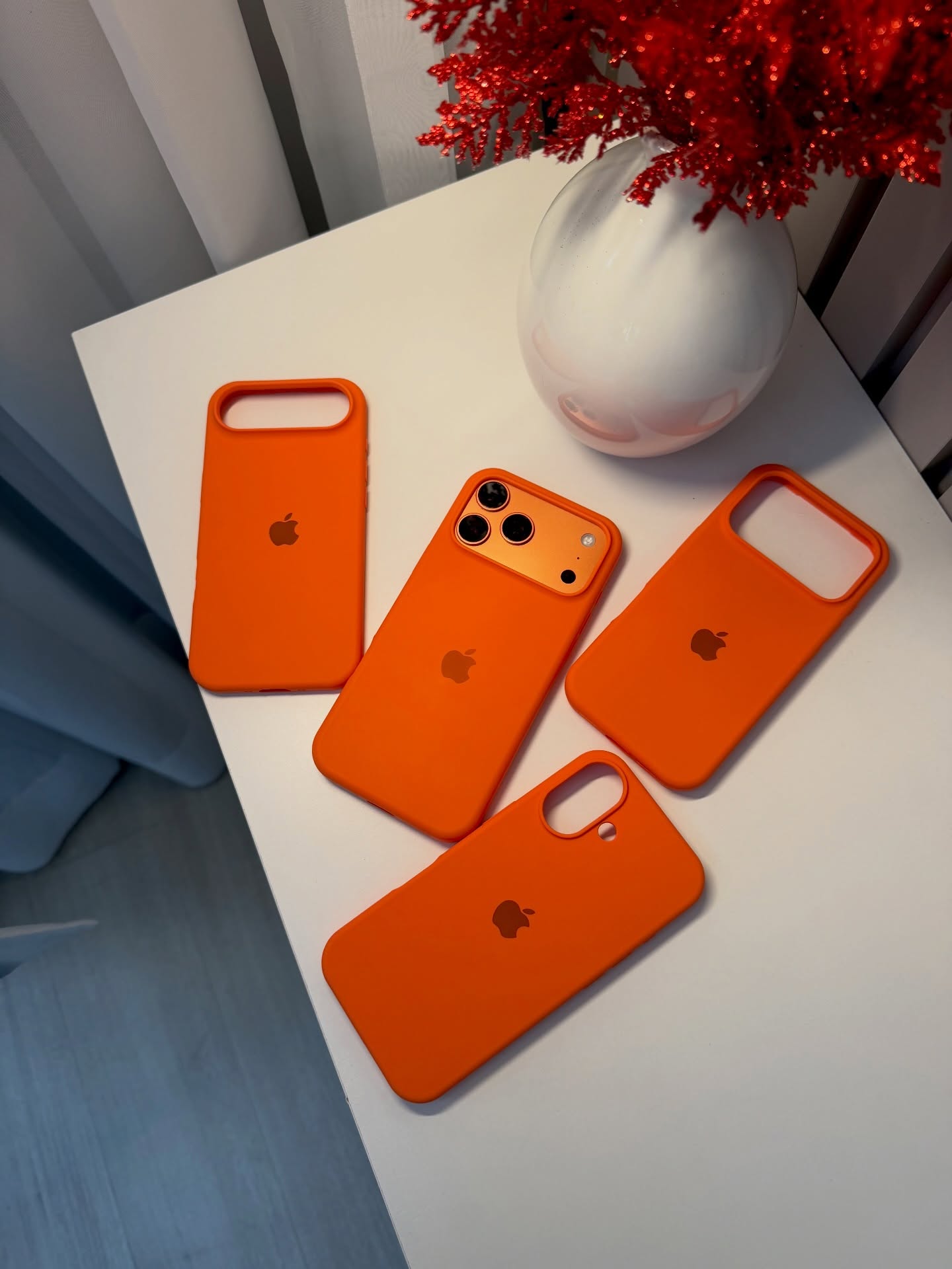 Cosmic Orange Slicon Case For All New 17 Series 🧡