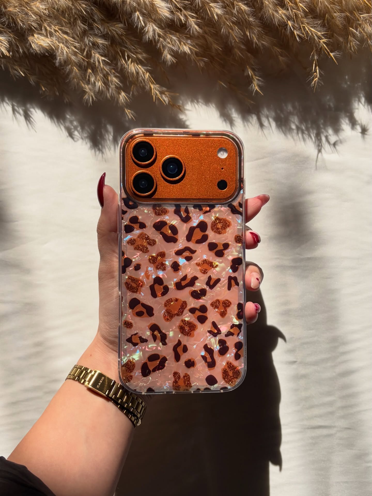 Cheetah 🐆 Gradient Laser Marble Shine Case