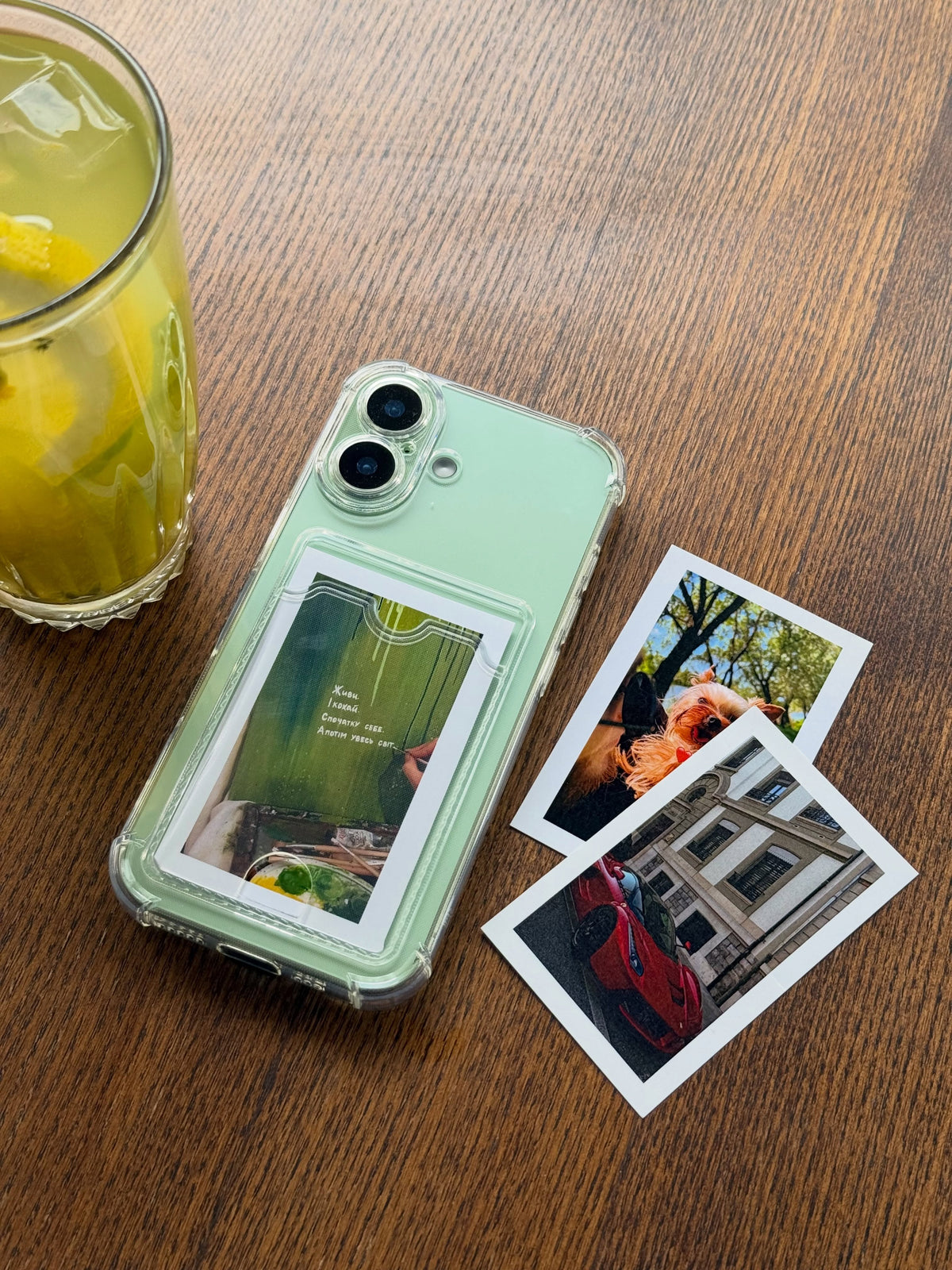 Luxury Pocket Card Holder Case 👻With Polaroids