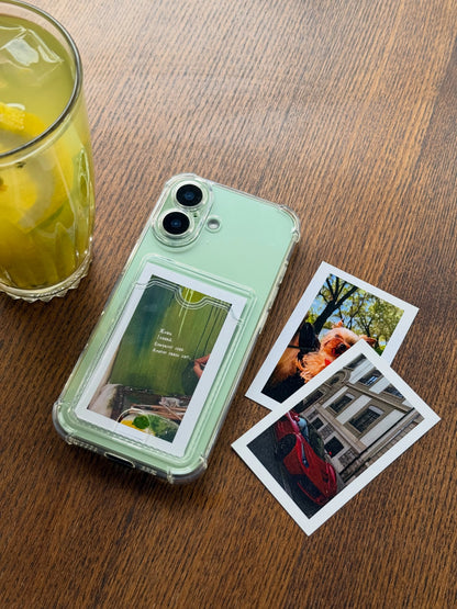 Luxury Pocket Card Holder Case 👻With Polaroids