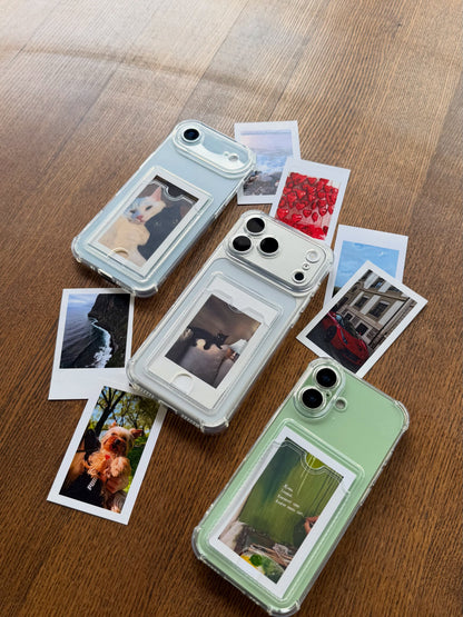 Luxury Pocket Card Holder Case 👻With Polaroids