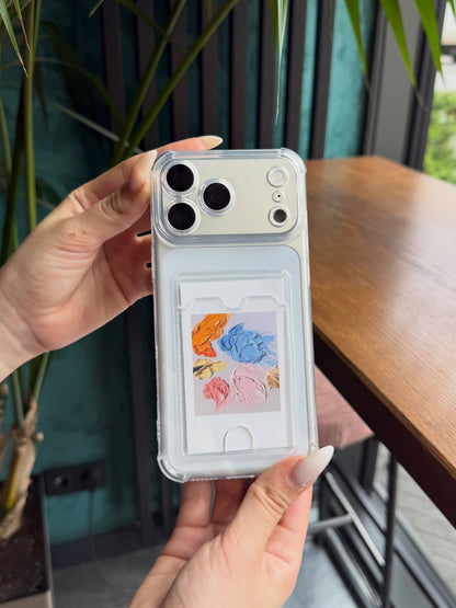 Luxury Pocket Card Holder Case 👻With Polaroids