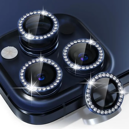 Rhinestones Shimmer Camera Protective Lenses For Iphone ✨