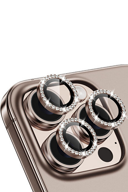 Rhinestones Shimmer Camera Protective Lenses For Iphone ✨