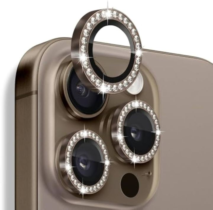 Rhinestones Shimmer Camera Protective Lenses For Iphone ✨
