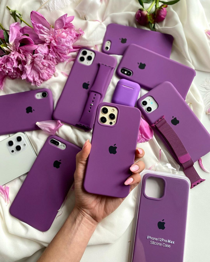 Purple 💜 Silicon Case With Soft Padding
