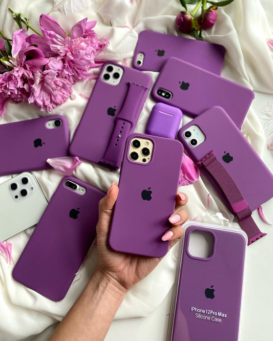Purple 💜 Silicon Case With Soft Padding