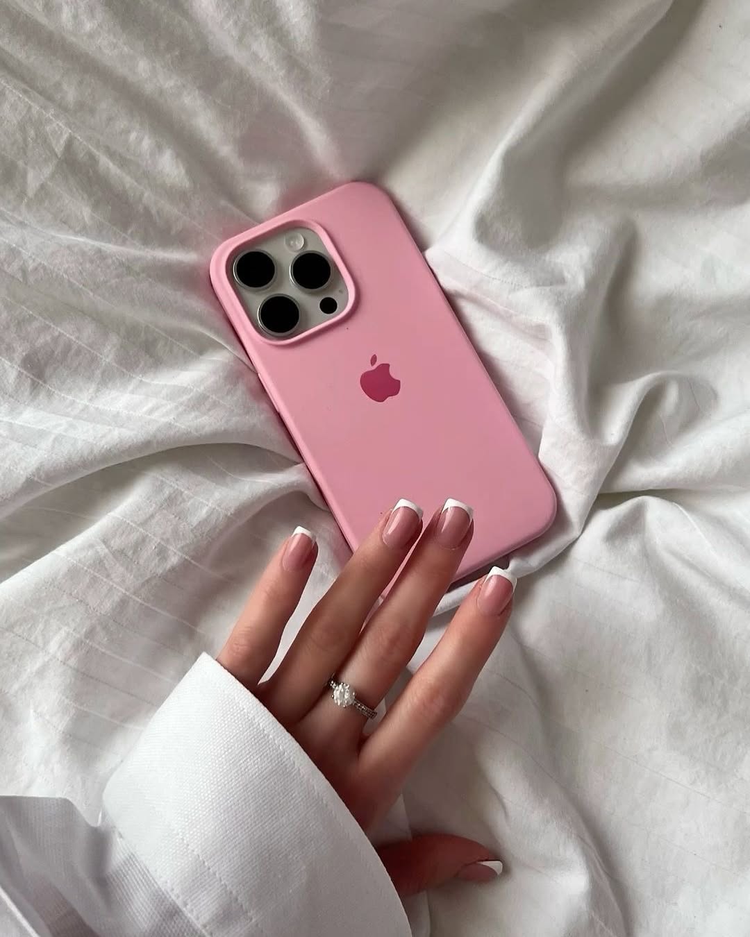 Baby Pink 💗 (Light Pink) Silicon Case With Soft Padding