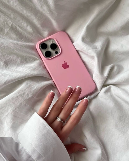 Baby Pink 💗 (Light Pink) Silicon Case With Soft Padding