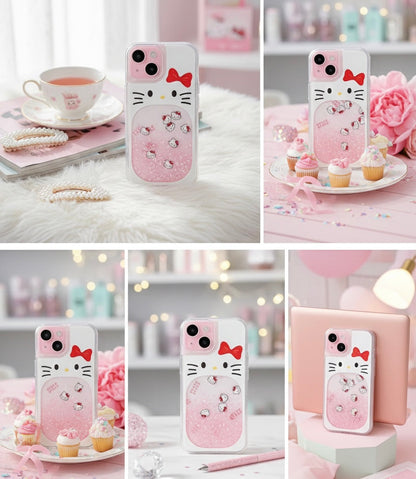 Hello Kitty Waterfall Moving Icon Case 🐱