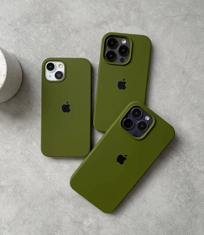 Mehndi Green (Light Green) 🍋‍🟩Silicon Case With Soft Padding