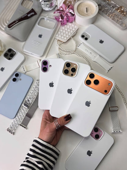 Milky White (Pure White) Silicon Case With Soft Padding