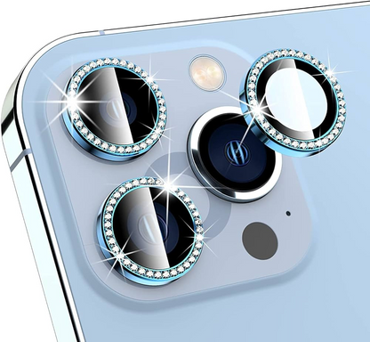 Rhinestones Shimmer Camera Protective Lenses For Iphone ✨