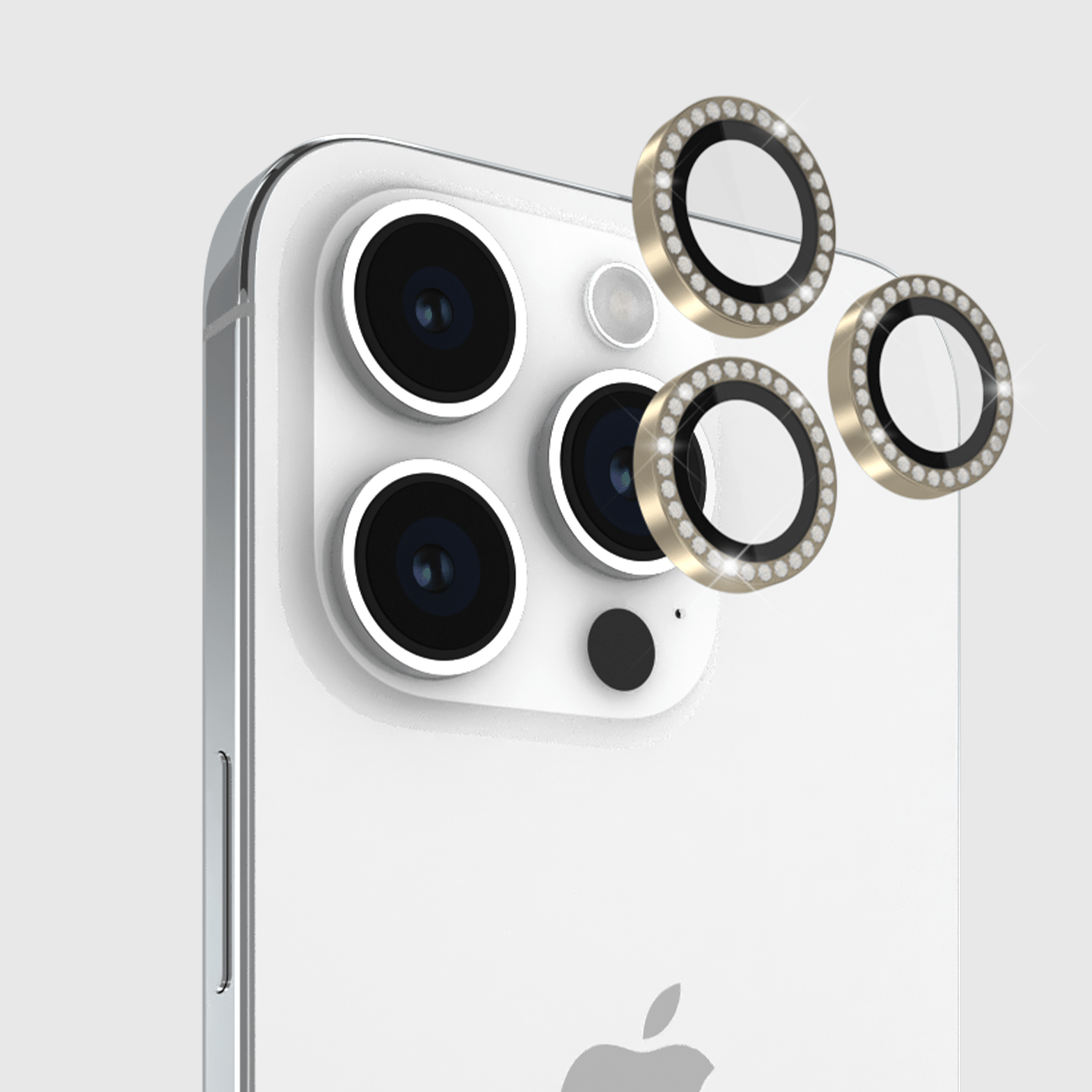 Rhinestones Shimmer Camera Protective Lenses For Iphone ✨